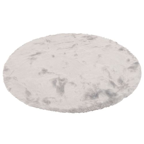 Pergamon Aspen - Tapis De Luxe En Fourrure Synthétique Super Doux - Moucheté Gris Clair 80x80 Cm