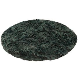 Pergamon Aspen - Tapis De Luxe En Fourrure Synthétique Super Doux - Moucheté Mélange De Pétrole 80x80 Cm