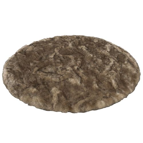 Pergamon Aspen - Tapis De Luxe En Fourrure Synthétique Super Doux - Moucheté Marron 80x80 Cm