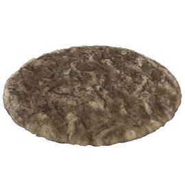 Pergamon Aspen - Tapis De Luxe En Fourrure Synthétique Super Doux - Moucheté Marron 80x80 Cm