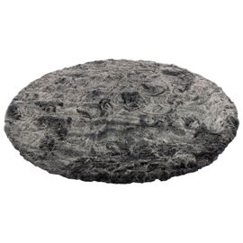 Pergamon Aspen - Tapis De Luxe En Fourrure Synthétique Super Doux - Moucheté Anthracite 80x80 Cm
