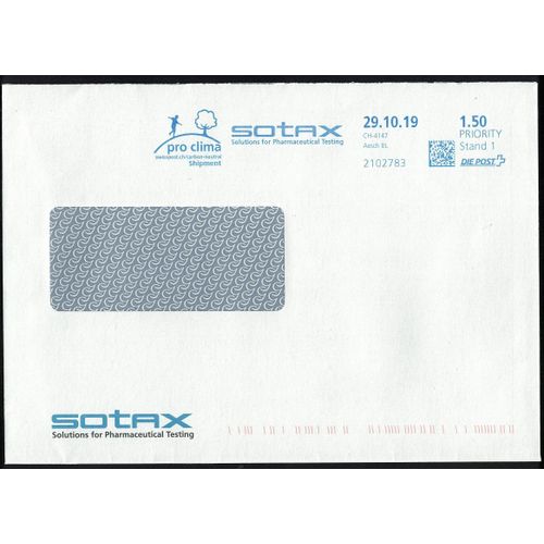 Suisse Ema Empreinte Postmark Sotax Solutions For Pharmaceutical Testing