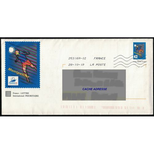 France Prêt À Poster Enveloppe Montpellier Football France 98 Coupe Du Monde