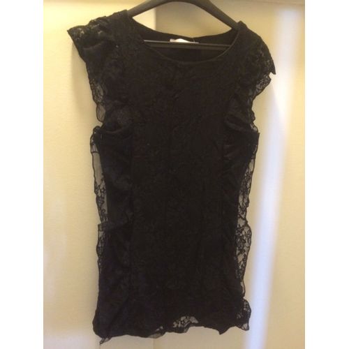 Robe Courte Noire De Cocktail Style Dentelle Taille 3
