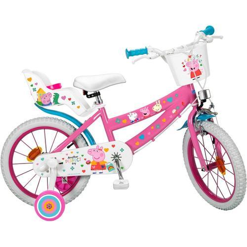 Velo 16 Pouces Peppa Pig 5/7 Ans Stabilisateur