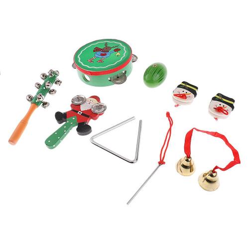 Instrument Percussion Main Jouet Musique Tambourin Maracas Hochet pour Bébé  Enfant