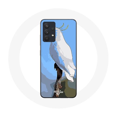 Coque Pour Samsung Galaxy A32 Cacatoès Perroquets Blanc Oiseaux
