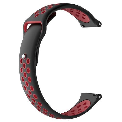 Bracelet De Montre En Silicone De Sports De Double Couleur Pour Nokia Withings Steel Hr 40mm (Noir+Rouge)