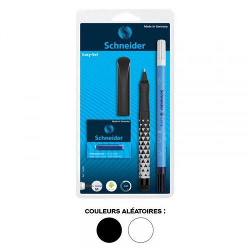 Stylo Roller - Rechargeable À Cartouche - Schneider - Cartouches Et Effaceur - Easy Set