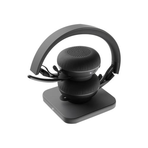 Logitech Zone Wireless MS - Micro-casque - sur-oreille - Bluetooth - sans fil - Suppresseur de bruit actif