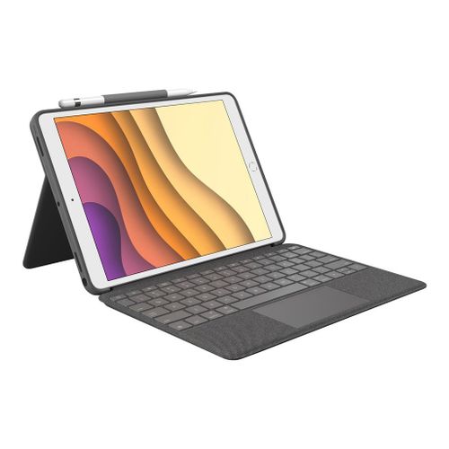 Logitech Combo Touch - Clavier et étui - avec trackpad - rétroéclairé - Apple Smart connector - AZERTY - Français - graphite - pour Apple 10.5-inch iPad Air (3ème génération); 10.5-inch iPad Pro