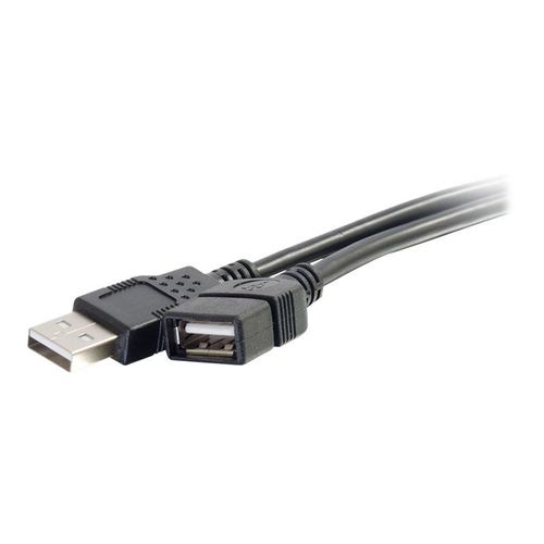 C2G 3.3ft USB Extension Cable - USB A to USB A Extension Cable - USB 2.0 - M/F - Rallonge de câble USB - USB (M) pour USB (F) - 1 m - noir