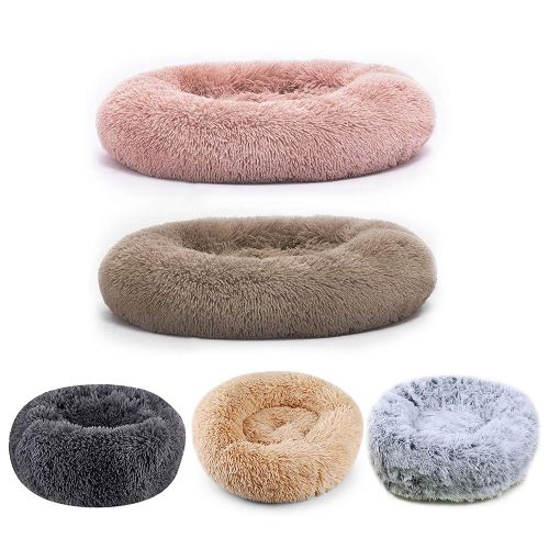Lit Rond En Peluche Doux Pour Animal De Compagnie Chat Et Chien, Panier En Fourrure, Pour La Maison, Couchage Douceur Des Animaux, Pour Petits Chiots Et Chatons, Parfait En Hiver