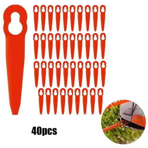 Lames en plastique pour débroussailleuse sans fil STIHL FSA 45, équipement électrique de tondeuse à gazon, pièces et accessoires pour outils électriques de jardin, 40 pièces