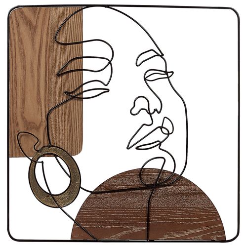Décoration Murale 50 X 50 Cm Marron Californium