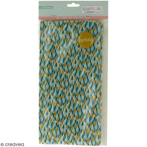 Coupon De Tissu Coton Crafty Cotton - Flammes Géométriques - Fond Blanc - 145 X 110 Cm Coupon De Tissu Crafty Cotton Artemio :