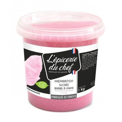 Préparation sucrée pour barbe à papa Rose 1 kg
