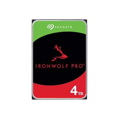 Seagate IronWolf Pro ST4000NT001 - Disque dur - 4 To - interne - 3.5" - SATA 6Gb/s - 7200 tours/min - mémoire tampon : 256 Mo - avec 3 ans de Seagate Rescue Data Recovery