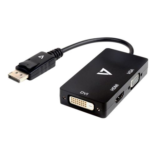 V7 - Adaptateur vidéo externe - DisplayPort - DVI, HDMI, VGA - noir