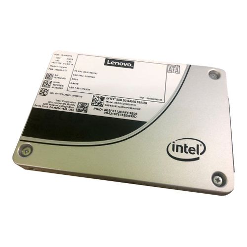Intel S4510 Entry - SSD - chiffré - 480 Go - échangeable à chaud - 3.5" - SATA 6Gb/s - AES 256 bits - pour ThinkAgile VX2330 Appliance; VX3331; VX5530 Appliance; VX75XX Certified Node