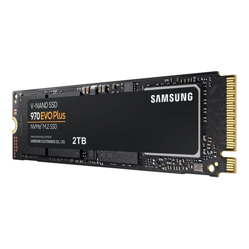 Samsung 970 EVO Plus MZ-V7S2T0BW - SSD - chiffré - 2 To - interne - M.2 2280 - PCIe 3.0 x4 (NVMe) - mémoire tampon : 2 Go - AES 256 bits