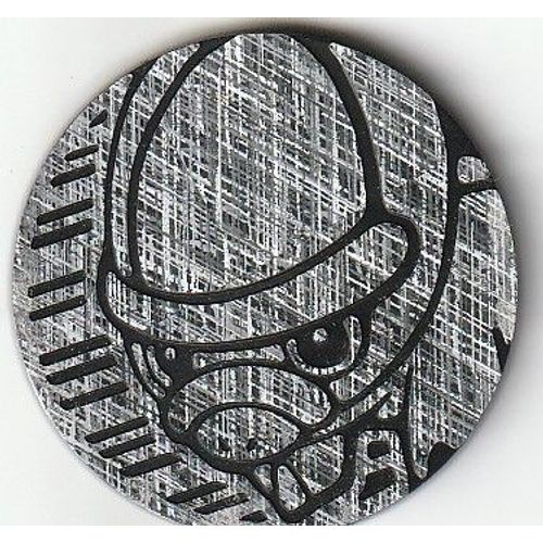 Jeton Pokemon - Dinoclier - Gris Argenté Et Noir -