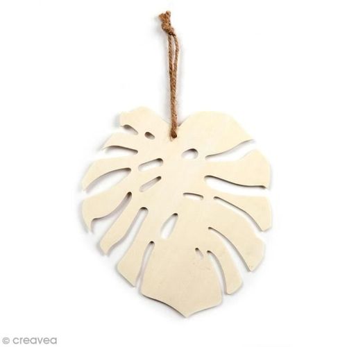 Feuille De Monstera En Bois À Décorer - 19 X 20 Cm Support À Décorer Et À Suspendre : Forme : Feuille De Monsteradimensions : 19 X