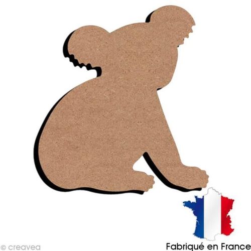 Koala En Bois À Décorer - 13 X 14 Cm Support En Bois Brut Koala, À Décorer Selon Vos Goûts Et Envies : - Forme : Koala -