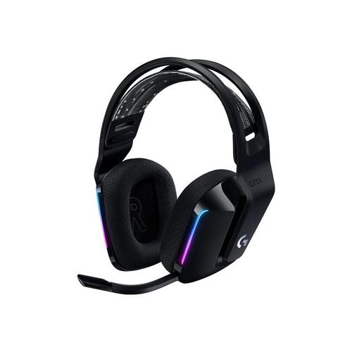 Logitech G G733 LIGHTSPEED Wireless RGB Gaming Headset - Micro-casque - circum-aural - 2,4 GHz - sans fil - noir