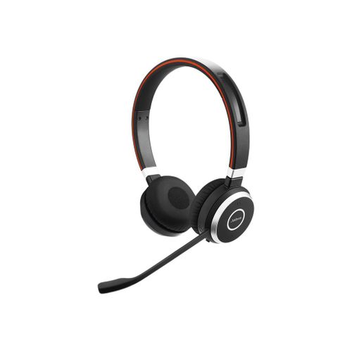 Jabra Evolve 65 SE MS Stereo - Micro-casque - sur-oreille - Bluetooth - sans fil - USB - avec support de chargement - Certifié pour Microsoft Teams - pour Jabra Evolve; LINK 380a MS