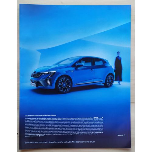 Publicité Papier - Voitures Renault Clio Hybride De 2024
