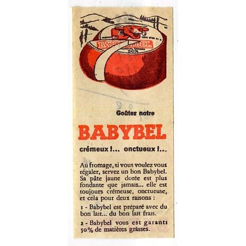 Ancien - Publicité - " Babybel "