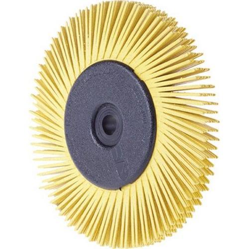 Brosse Radiale Bristle Brush BB-ZB, ? x ?pais. : 150 x 12 mm, Grain 80, Couleur jaune, Nombre de segments : 8