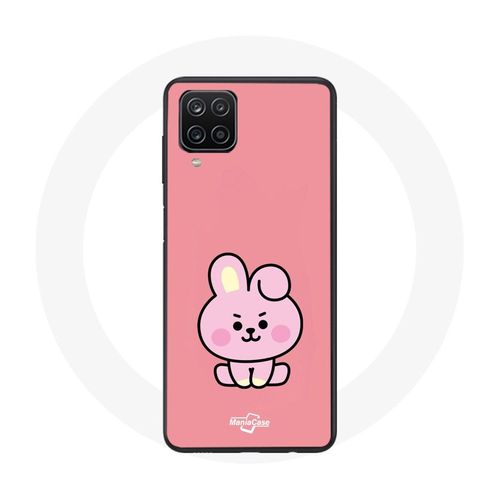 Coque Pour Samsung Galaxy A12 Bts Bangtan Bt21 Cooky De Jungkook Fond Rose