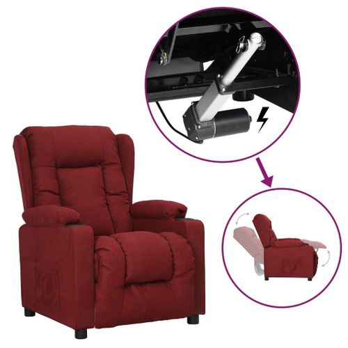 Vidaxl Fauteuil Releveur Inclinable Rouge Bordeaux Tissu