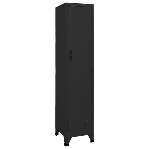 Vidaxl Armoire À Casiers Noir 38x45x180 Cm Acier