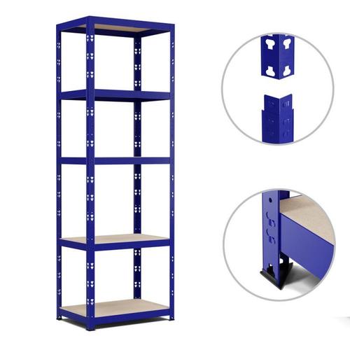 Etagère de rangement modulable et polyvalente pour aTélier, garage, cave... Charge Lourde max 500kg 180x60x40cm Bleu