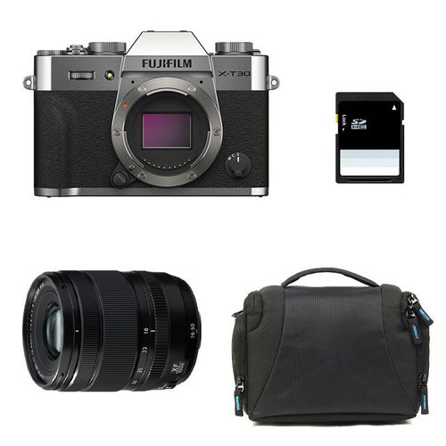 FUJIFILM X-T30 II SILVER + 16-50 Garanti 3 ans + Sac + Carte SD 8 Go