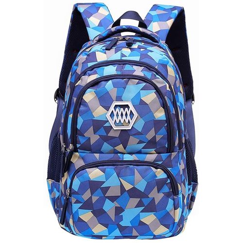 4 Sets Sac à Dos Enfant Nylon Cartable Scolaire Fille Garcon Ecole Loisir Voyage Cartable à Dos Primaire Secondaire Bleu 