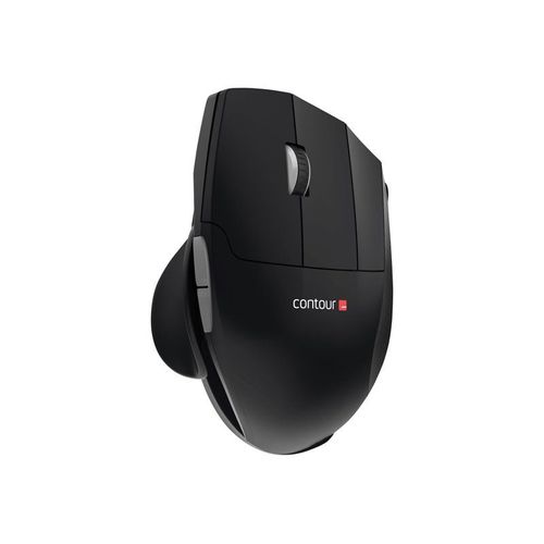 Contour Unimouse - Souris - ergonomique - infrarouge - 7 boutons - sans fil - 2.4 GHz - récepteur sans fil USB - ardoise