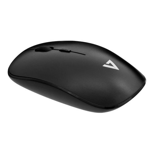 V7 MW200-1E - Souris - droitiers et gauchers - optique - 4 boutons - sans fil - 2.4 GHz - récepteur sans fil USB - noir