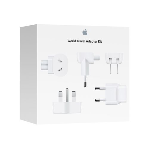 Apple World Travel Adapter Kit - Kit adaptateur de connecteur d'alimentation - pour MacBook; MacBook Air (Fin 2018, Mi-2019), with Retina display; MacBook Pro