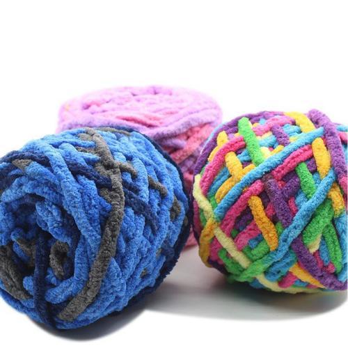 Laine à tricoter en velours doux pour bébé, gros Crochet Chenille 100G  Dolce, mélange de laine pour fils à tricoter, écheveaux