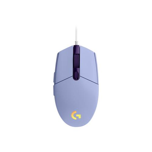 Souris de jeu Logitech G203 LIGHTSYNC - Souris - optique - 6 boutons - filaire - USB - lilas - pour Komplett Epic Gaming PC a125