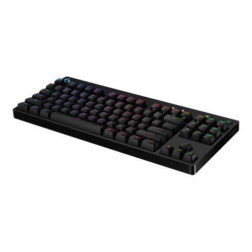 Logitech Clavier de jeu mécanique G Pro - Clavier - backlit - USB - AZERTY - Français - commutateur : GX Blue Clicky - noir