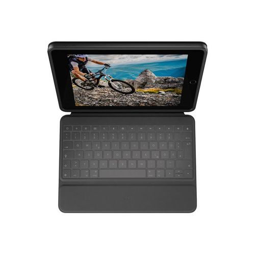 Logitech Rugged Folio - Clavier et étui - Apple Smart connector - QWERTZ - Suisse - pour Apple 10.2-inch iPad (7ème génération, 8ème génération, 9ème génération)