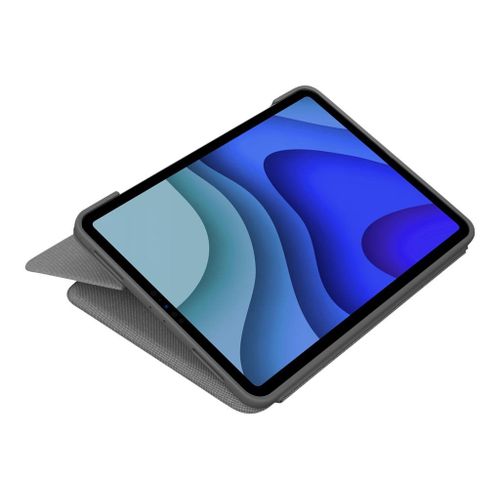 Logitech Folio Touch - Clavier et étui - avec trackpad - rétroéclairé - Apple Smart connector - AZERTY - Français - gris oxford - pour Apple 10.9-inch iPad Air (4ème génération, 5ème génération)