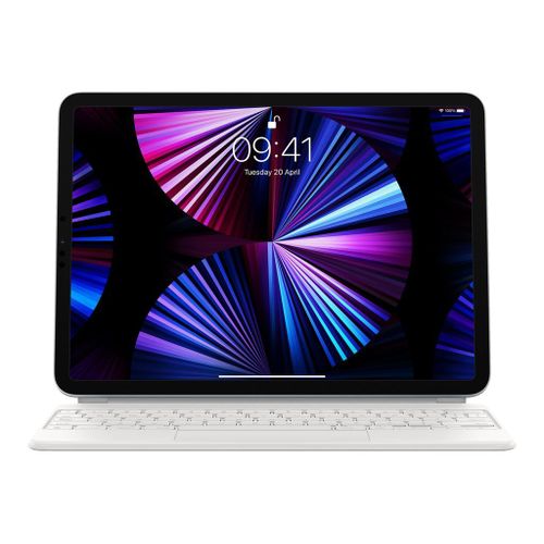 Apple Magic Keyboard - Clavier et étui - avec trackpad - rétroéclairé - Apple Smart connector - QWERTY - R.-U. - blanc - pour 10.9-inch iPad Air (4th generation, 5th generation); 11-inch iPad Air...