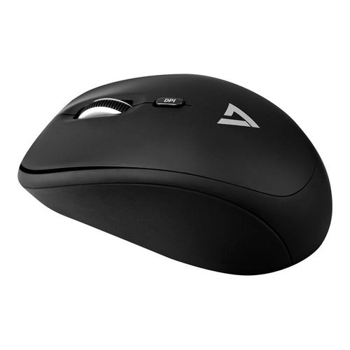 V7 MW100-1E - Souris - optique - 4 boutons - sans fil - 2.4 GHz - récepteur sans fil USB - noir