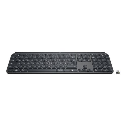 Logitech MX Keys - Clavier - rétroéclairé - sans fil - Bluetooth - QWERTZ - Allemand - graphite